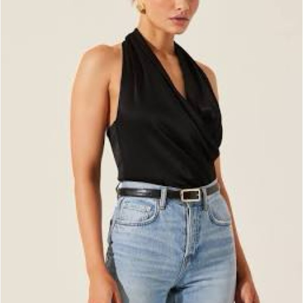 ASTR Black Halter Top